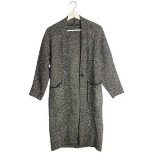 Uniqlo Grey Long Knit Cardigan Sweater Coat Size XS Layering Wool Blend